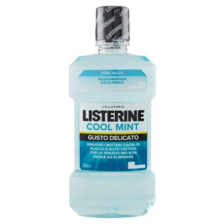 Listerine Rince-bouche Antibactérien Zéro Goût Menthe Délicate Sans Alcool 500 Ml
