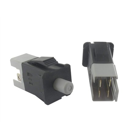 Greenstar Contacteur Universel 4 Broches Bouton-Poussoir Noir Normalement Ouvert Montage sur Panneau 1 Unité