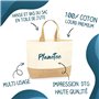 Sac Merci Mamie Géniale | Cabas de Plage Courses Coton et Toile de Jute Idée Cadeau Femme