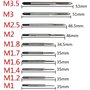 Jeu de Tarauds Métriques 10pcs Filetage Taraudage m1/m1.2/m1.4/m1.6/m1.7/m1.8/m2/m2.5/m3/m3.5 Mini Machine à Tarauder Le Filetag