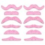 rose duveteux auto-adhésif assortis déguisementlacet Halloween Moustache - Pack de 12