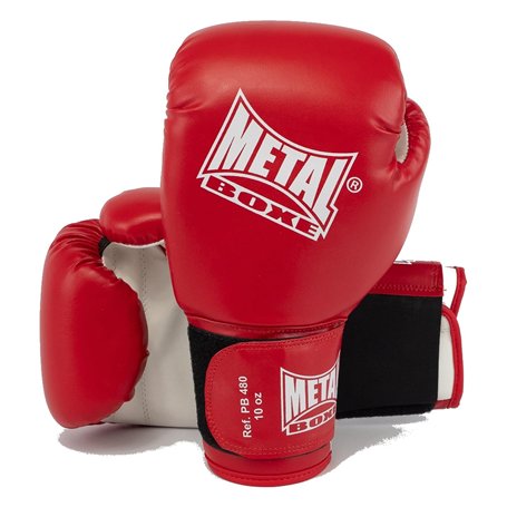 METAL BOXE Gants de Boxe Initiation Rouge 04 oz