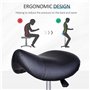 HOMCOM Tabouret de massage tabouret selle ergonomique pivotant 360° hauteur réglable revêtement synthétique noir