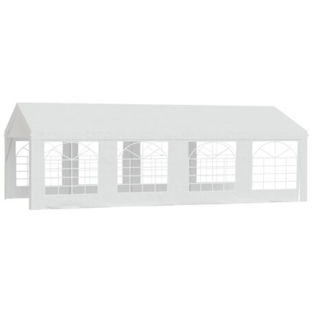 Outsunny Chapiteau Barnum Tente Barnum tonnelle de réception chapiteau de Jardin 8 x 4 x 2