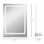 HOMCOM Miroir Lumineux LED 22 W Interrupteur Tactile étagère intégrée 50L x 4l x 70H cm