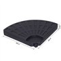 Outsunny Lot de 4 Pieds de Parasol Poids de lestage pour parasols déportés - A remplir d'eau jusqu'à 52 kg ou de Sable jusqu'à 6