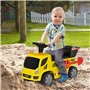 HOMCOM Porteur Enfant Camion 18-36 Mois Benne basculante Pelle Effets sonores Lumineux Noir Jaune