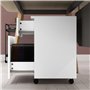 Vinsetto Caisson de Bureau à roulettes Meuble de Rangement Mobile avec 2 tiroirs coulissants trieur à dossiers 48 x 40 x 59,5 cm