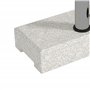 Outsunny Pied de Parasol en marbre, Socle Parasol extérieur 25 kg, 2 molettes de Serrage, Tube en Acier Inoxydable, 45 x 22,5 x 