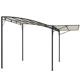 Outsunny Pergola tonnelle de Jardin avec auvent réglable Acier Polyester Haute densité crème