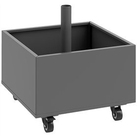 Outsunny Pied de Parasol carré 2 en 1