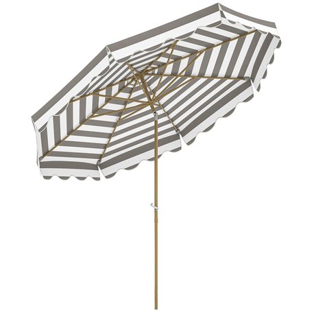 Outsunny Parasol de jardin extérieur parasol inclinable octogonal Ø 2