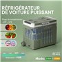 Outsunny Glacière électrique portable 40 L, réfrigérateur de voiture portable congélateur et réfrigérateur 12/24V, avec modes EC