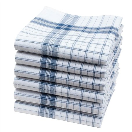 Merrysquare - Maxi Mouchoirs de Travail - Modèle Léon - Très grande taille 50cm x 50cm - 6 unités - 100% coton