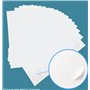 800 étiquettes blanches 99.1 x 67.7 mm adhésives personnalisables - 100 feuilles de 8 étiquettes autocollantes pour imprimante j