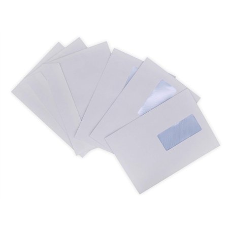 lot de 100 enveloppes courrier A5 avec fenêtre - C5 papier velin blanc 90g format 162 x 229 mm une enveloppe blanche avec fermet