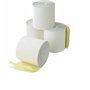 5 Rouleaux papier AUTOCOPIANT 2 PLIS blanc + jaune 76 x 70 x 12 pour caisse enregistreuse bobine papier carboné 2 feuillets feui