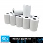 50 bobines de papier thermique pour terminal carte bleue - Dimension 57 x 40 x 12 mm - Bobines pour TPE machine carte cb bobine 