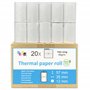 20 petits Rouleaux d'Addition pour Calculatrice avec Imprimante Calculatrices de Bureau impression Impact non thermique papier o