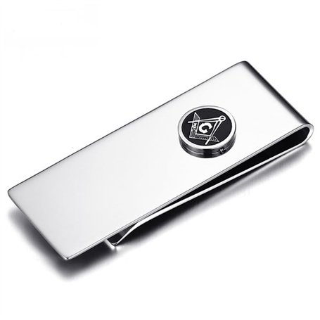 BOBIJOO Jewelry - Pince à billet franc-maçonnerie Acier inoxydable Argenté