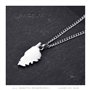 BOBIJOO Jewelry - Pendentif Collier Corse Carte île de beauté Corsica Tête de Maure Acier Inoxydable Argent Chaîne