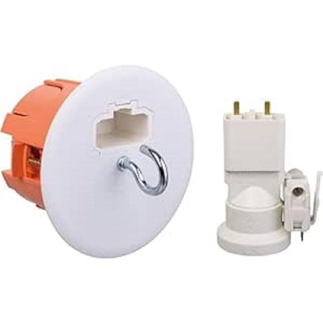 Boîte applique placo Ø67x40mm + douille + fiche DCL - Capri