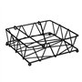 HOME DECO FACTORY - KA2476 - Porte Serviettes de Table Filaire avec Rabat Noir; Distributeur de Papier pour Table à Manger