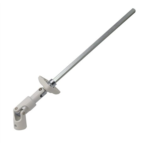 Sortie de caisson Carré de 6 blanche 30 degrés - Passe caisson sortie de coffre - Guide déporté articulation carrée 4 pans 6- Di