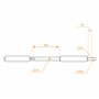 9 mm - Embout tube profilé - Blanc Finition Brillant - Aluminium - Longueur 140