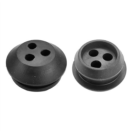 cyclingcolors 2x Passe cloison universel pour durite passage Ø5mm en caoutchouc noir Gaine Câble Tuyau Flexible Tondeuse Tracteu