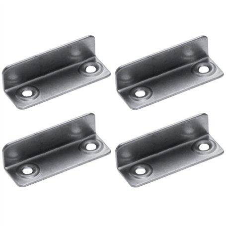 cyclingcolors 4x Gâche équerre à visser 36 x 10mm en acier finition nickelée Serrure Verrou Porte Meuble Came Batteuse