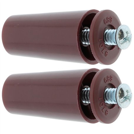 cyclingcolors 2x Butée d'arrêt de lame finale de volet roulant cône Ø22mm longueur 40mm en PVC avec rondelle et vis Store Fenêtr