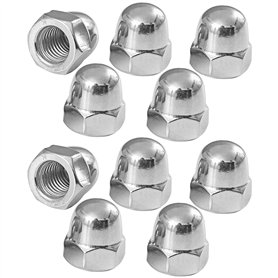 cyclingcolors 10x Ecrou Borgne Hexagonal type Haut Acier Inoxydable A2 DIN 1587 Ecrous Borgnes pour Vis Boulons Contre Écrous à