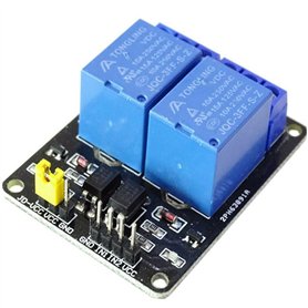 MODULE 2 RELAIS 12V 2 CANAUX OPTOCOUPLEURS REMPLACEMENT/COMPATIBLE AVEC ARDUINO RASPBERRY Pi (1076)