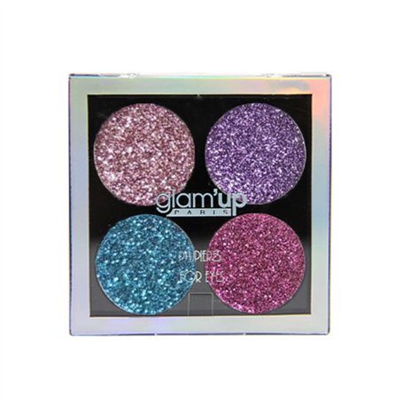 Glam’Up Paris - Ombre à Paupières Glitter – Palette de Fard à Paupières Pailleté - 4 Couleurs Glitter - Ultra Pigmenté - Effet M