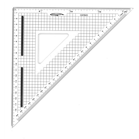 Graphoplex GX1845 Equerre de Coupe graduée 45° 26 cm