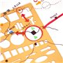 GRAPH'IT Normographe Gabarit OTAN - Idéal Traçage pour Cartes et Schémas - 87 Formes Géométriques - Acrylique Souple et Résistan