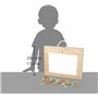 Janod - Tableau Enfant en Bois 4 en 1 - Coffret 4 activités : Adroise Magique + Tableau Noir + Tableau Blanc + Tableau Blanc Mag