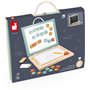 Janod - Tableau Enfant en Bois 4 en 1 - Coffret 4 activités : Adroise Magique + Tableau Noir + Tableau Blanc + Tableau Blanc Mag