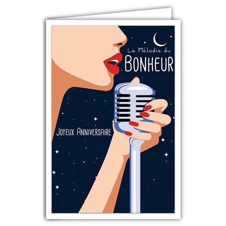 AFIE 69-4314 Carte Joyeux Anniversaire avec Enveloppe - Femme - Mini Posters Format 17x11