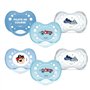 DODIE Lot de 6 Sucettes Anatomiques ESSENTIEL JOUR/NUIT +6 mois BLEU