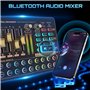 Mixeur DJ avec Carte Son, Todeco Studio de Production de Podcast Mélangeur Audio Portable Bluetooth Contrôleur avec Effets de Mi