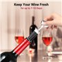 Todeco Tire Bouchon Electrique 4 en 1 Coffret Cadeau avec Ouvre Bouteille Rechargeable, Aérateur de Vin Automatique, Coupe-Capsu