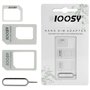 3 ADAPTATEURS NANO SIM - MICRO SIM - SIM STANDARD POUR IPHONE 5 DE COULEUR NOIR