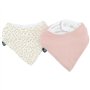 Lot x2 bavoirs bandana - DOMIVA - TU - Mousseline - Vieux rose pois