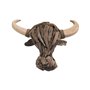 Tête de Buffle en Bois flotté 50cm. Décoration Murale.