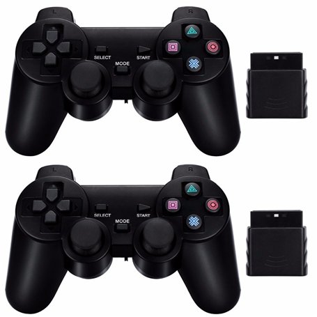 2 X Manette sans fil pour Sony Playstation 2