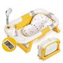 Leogreen Baignoire Pliable Bébé avec Coussin de Bain