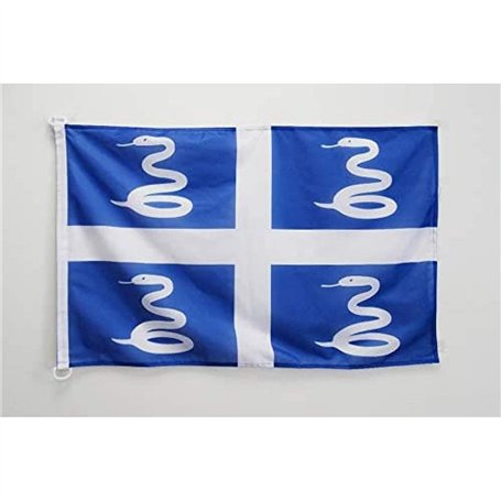 AZ FLAG - Drapeau Martinique - 45x30 cm - Pavillon Nautique Martiniquais - France Spécial Bateau Et Extérieur En Maille Bloquée