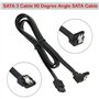 Adaptout X5 Cable sata 3 40cm 90° 6 Gbps Angle coude Droit HDD PC Carte Mere SATA III 3.0 MARQUE FRANÇAISE